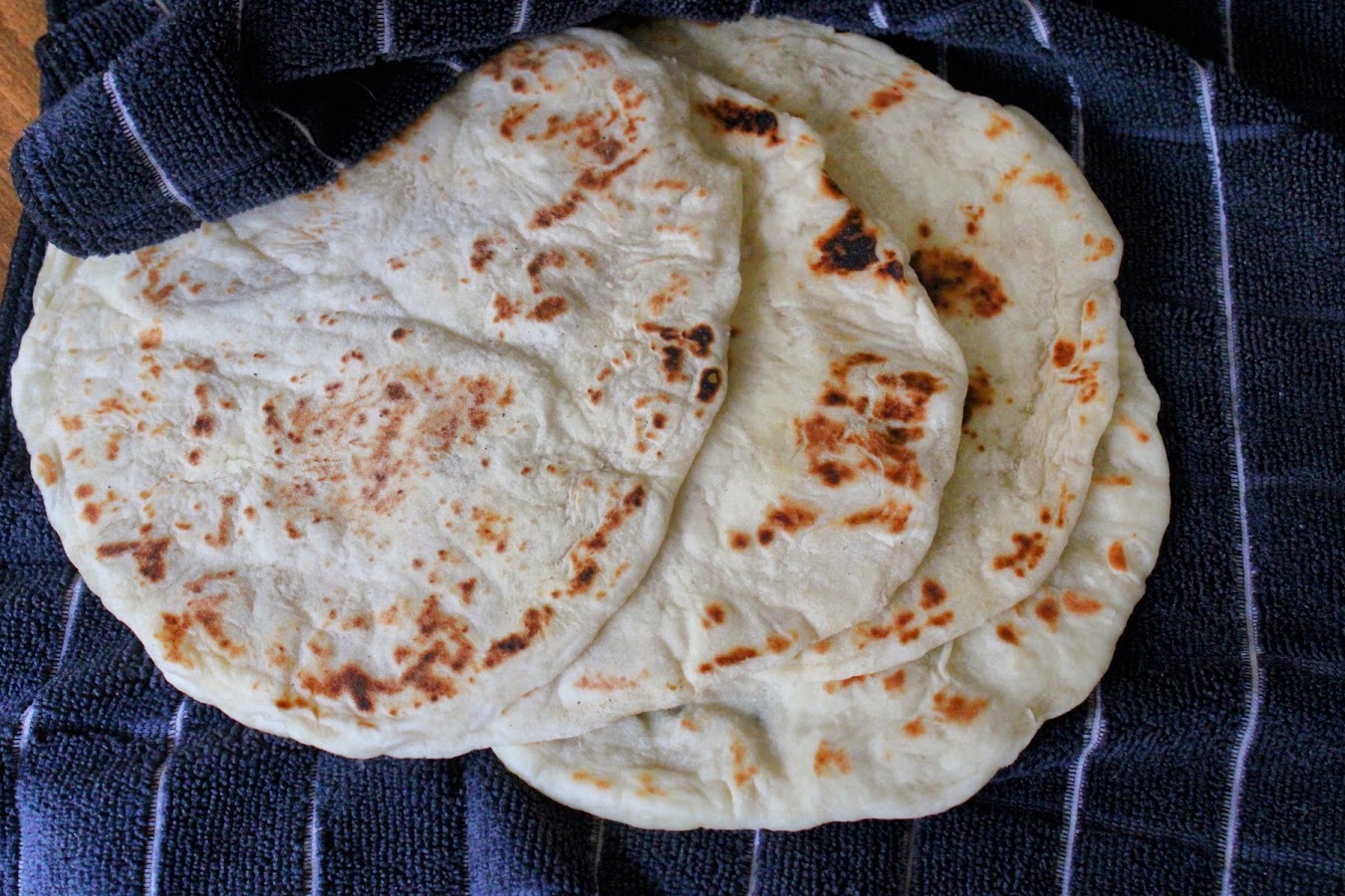 Homemade naan