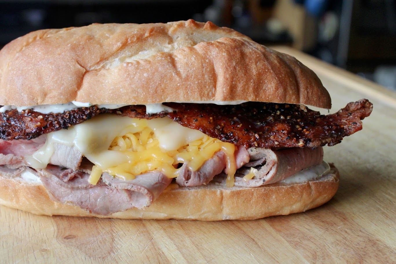 Angus three cheese and bacon (Arby's copycat)