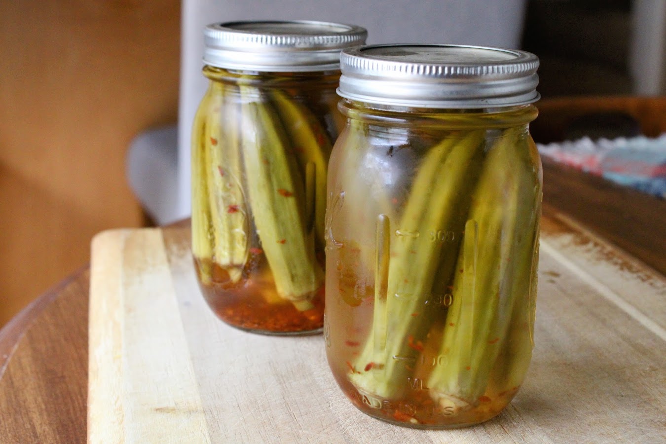 Spicy MSG pickled okra