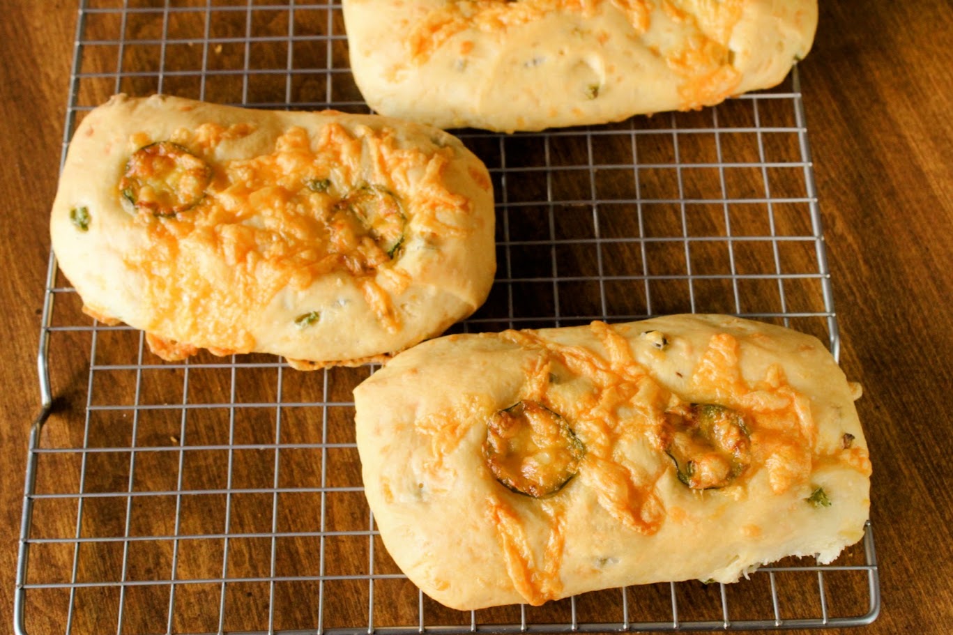 Jalapeno and cheddar ciabatta rolls