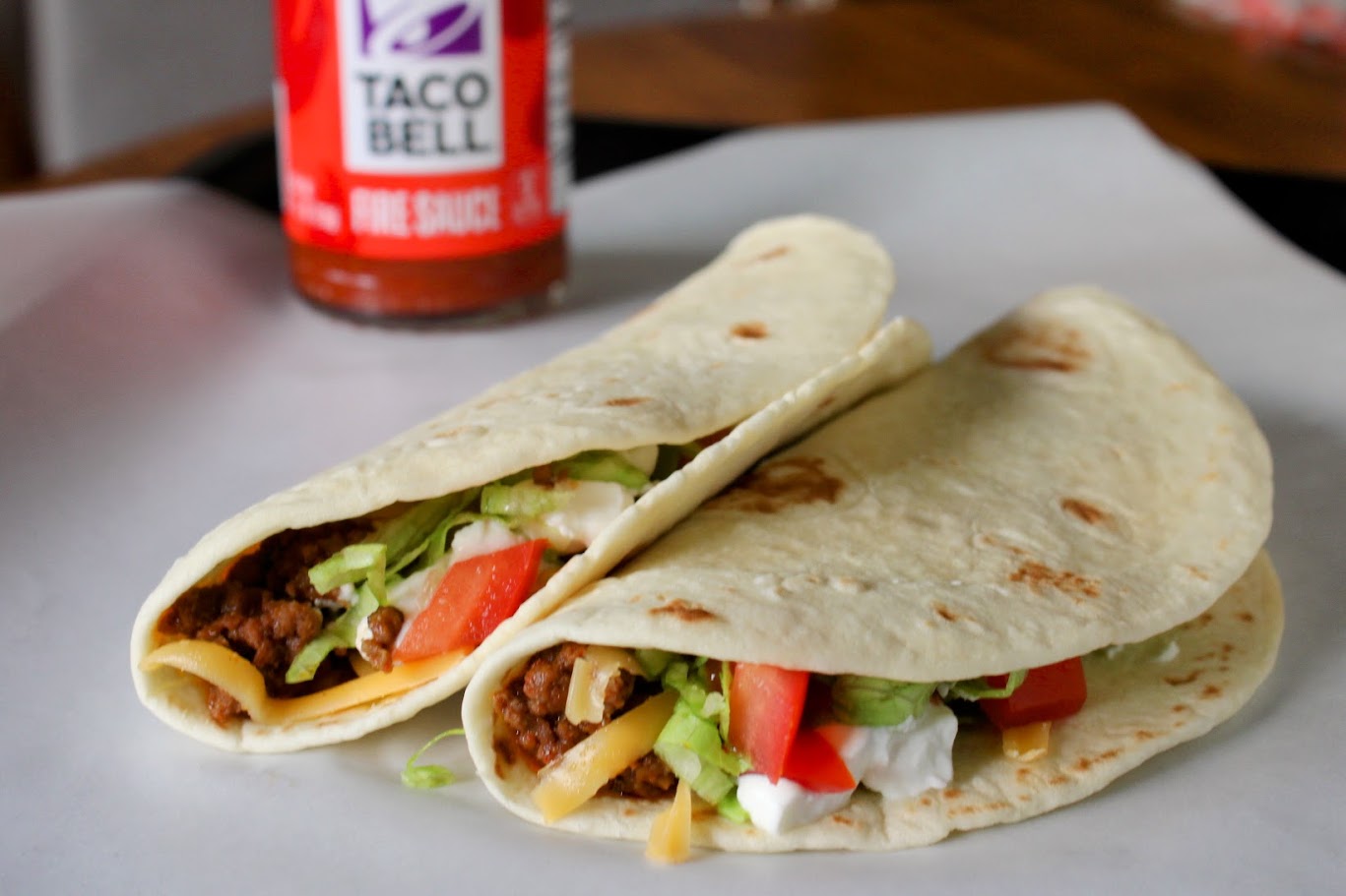 Supreme ground beef soft tacos