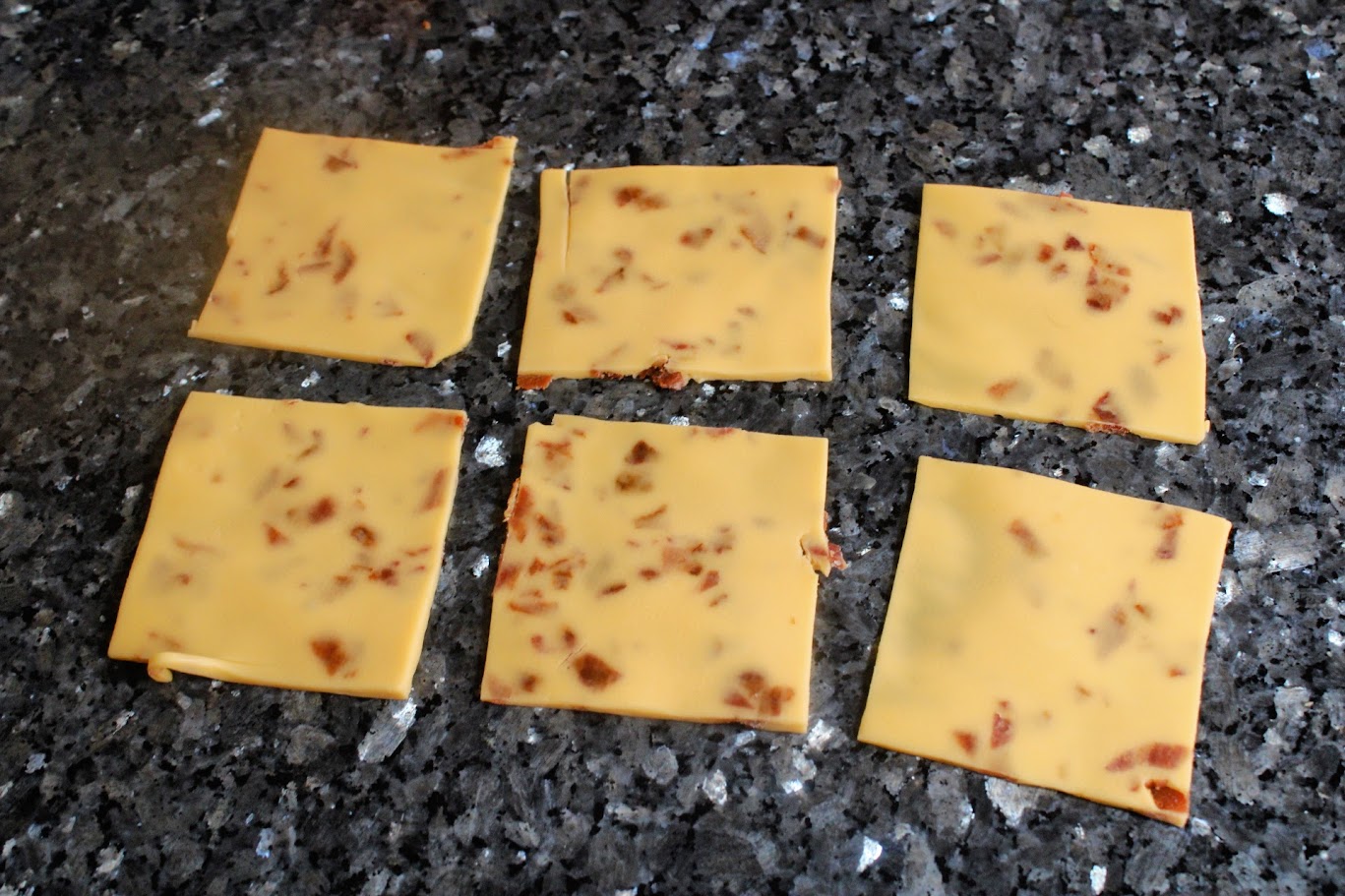 Bacon-infused cheese slices