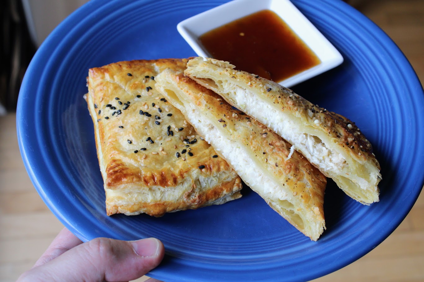 Crab rangoon puff pockets