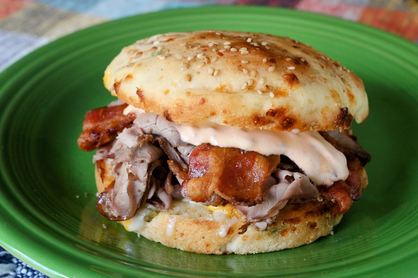 Beef bacon smokecheesy (Schlotzsky's Deli copycat)