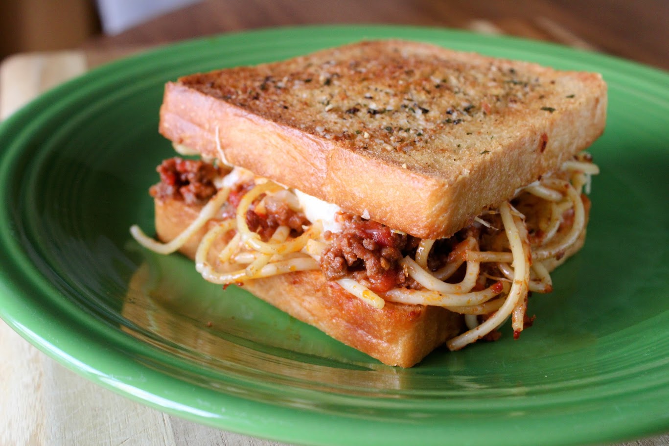 Surratt's super stellar spaghetti sandwich