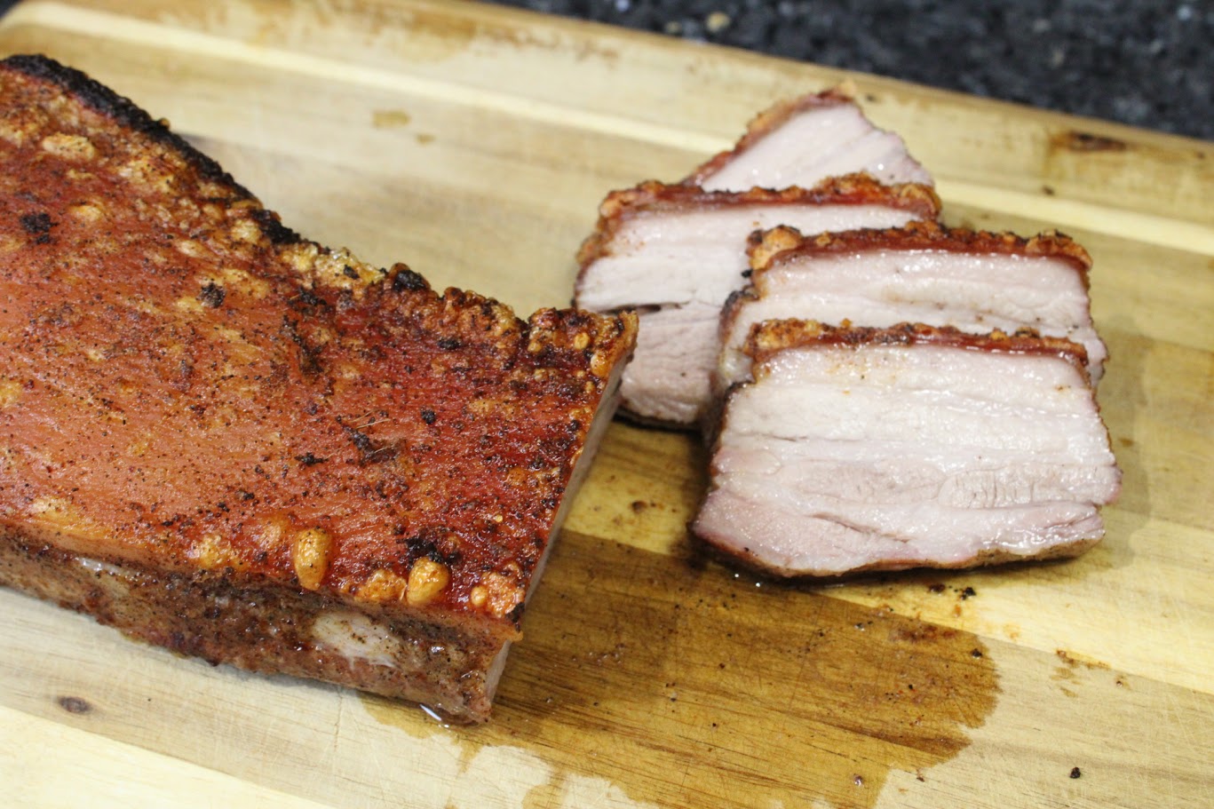 Oven-roasted pork belly