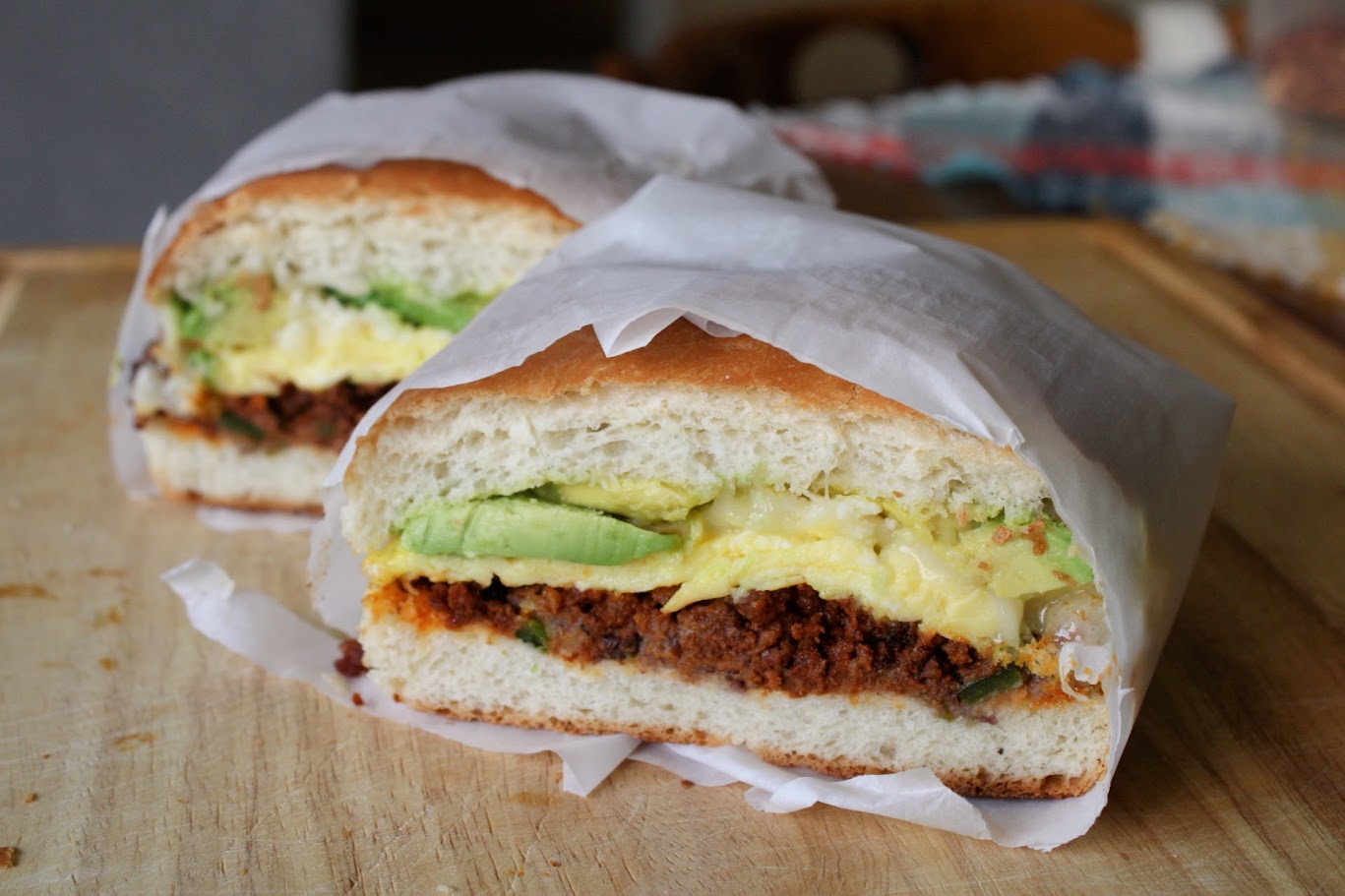 Chorizo and egg sandwich (Tortas Frontera copycat)