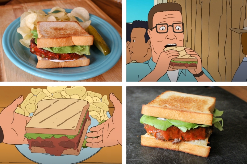 Hank Hill's favorite meatloaf sandwich (King of the Hill copycat)