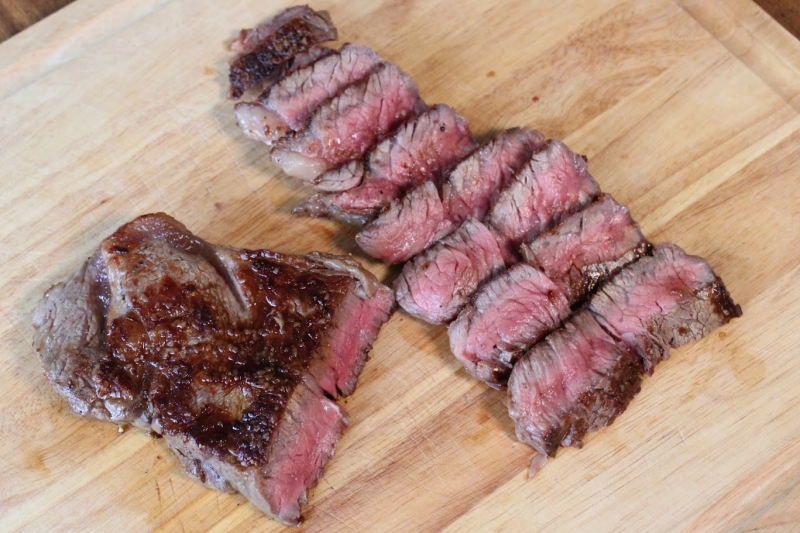 Cast iron NY strip steak