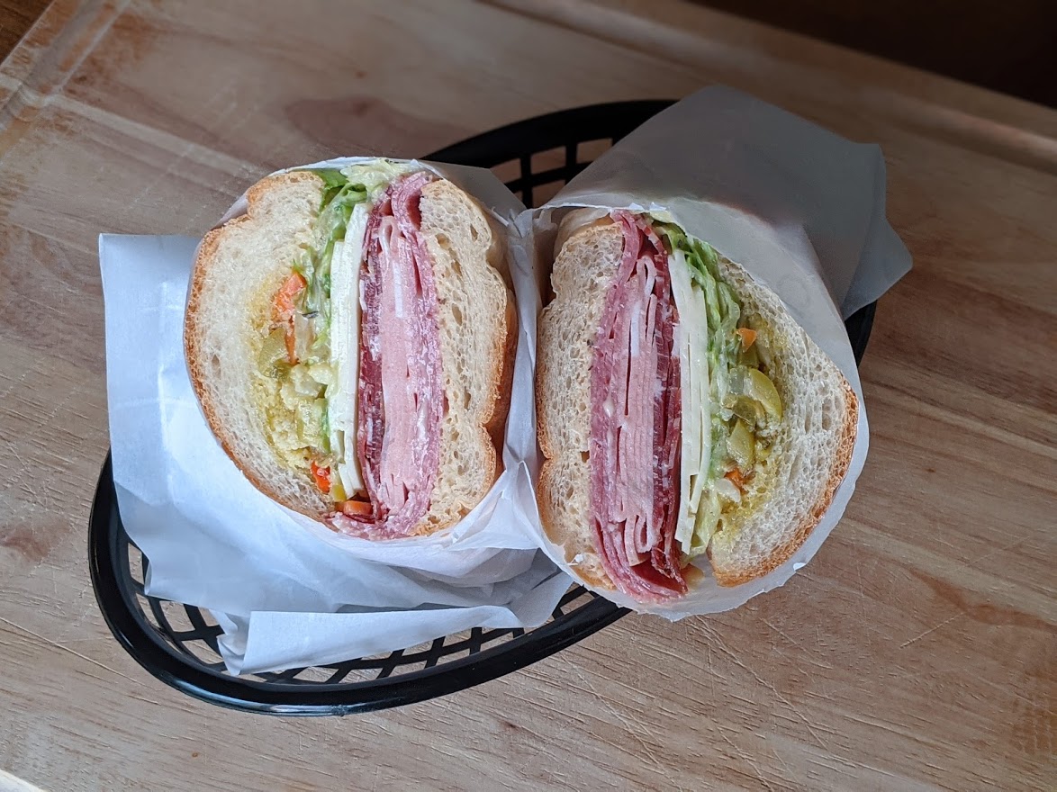 Italian submarine sandwich cross section