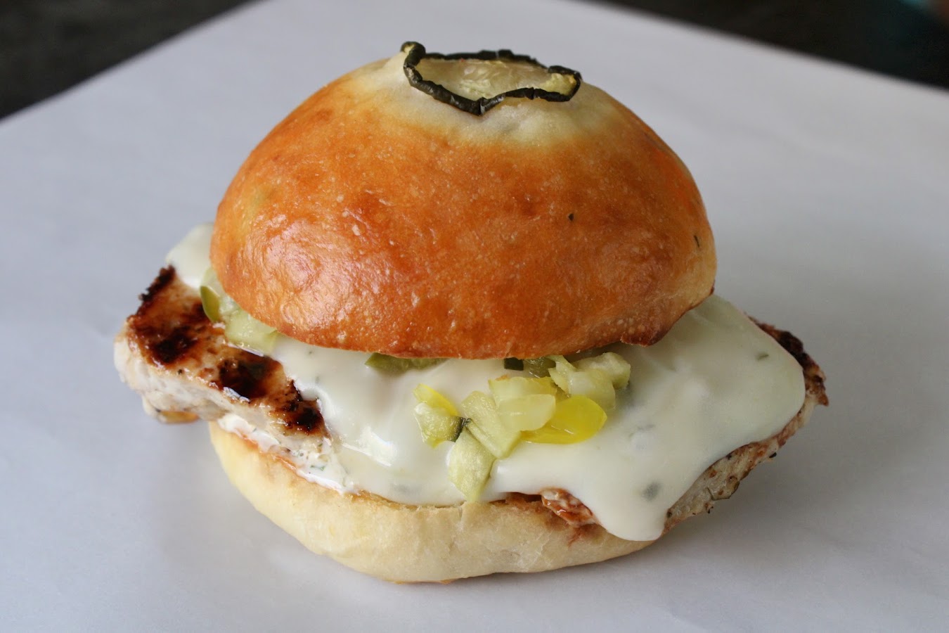 The most pickletastic pork chop sandwich ever