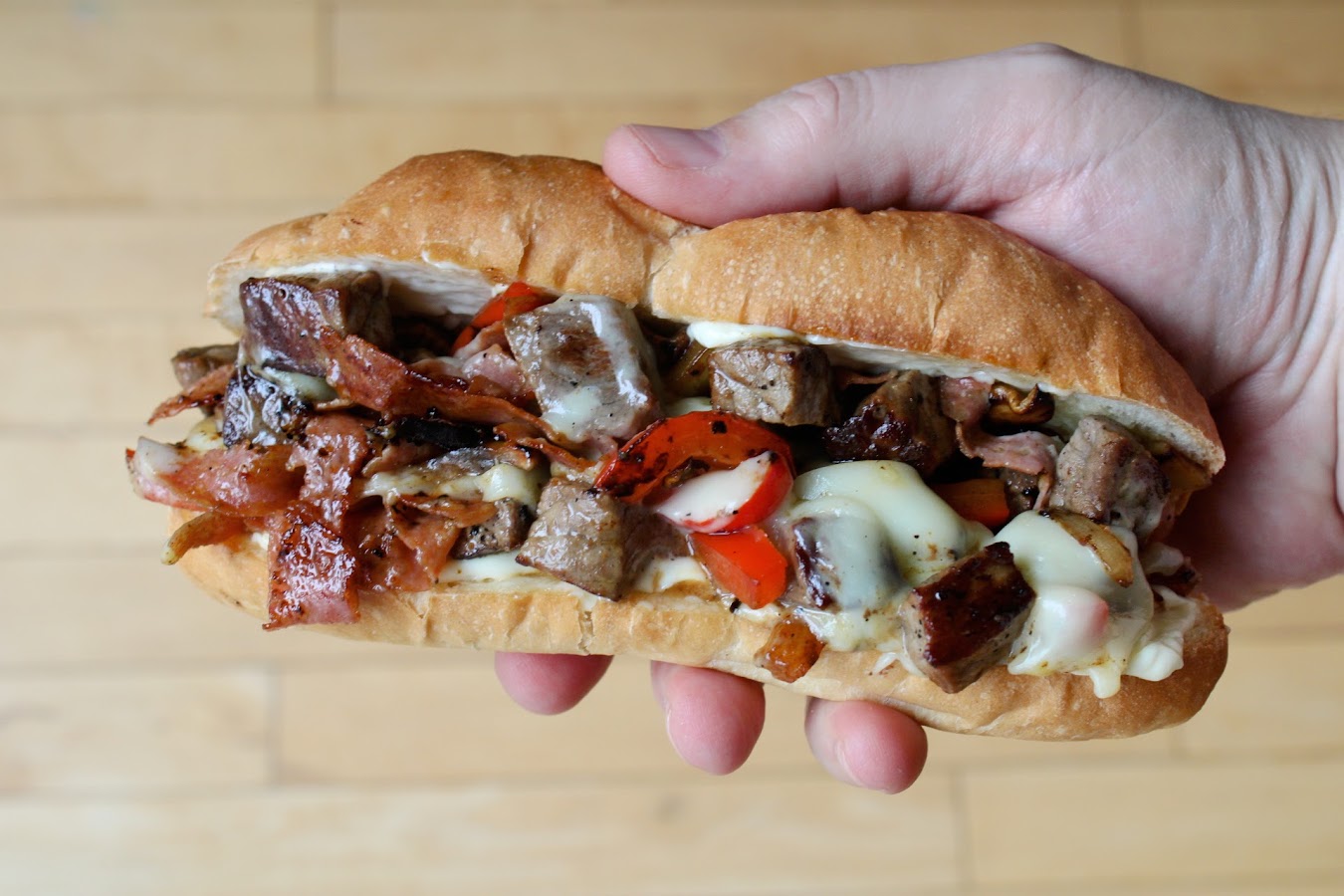 Is this cheesy Steak sandwich the Bomb?