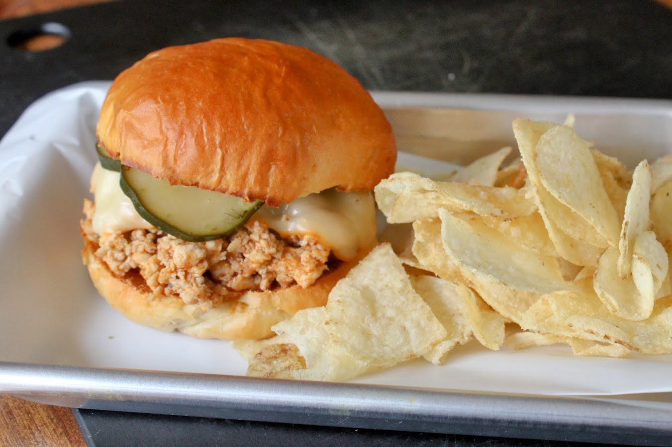 Nashville hot loose chicken sandwich